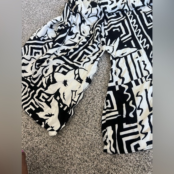 Vtg Jo Hardin Abstract Print Slit Midi Skirt Short Sleeve Top Co Ord Set Size 12 - Picture 14 of 15